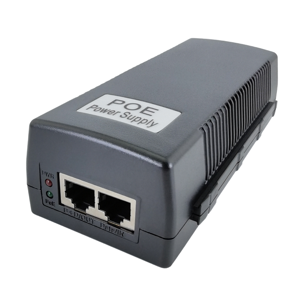 30W Gigabit DIN Rail PoE Injector
